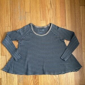 Free People Striped Swing Top